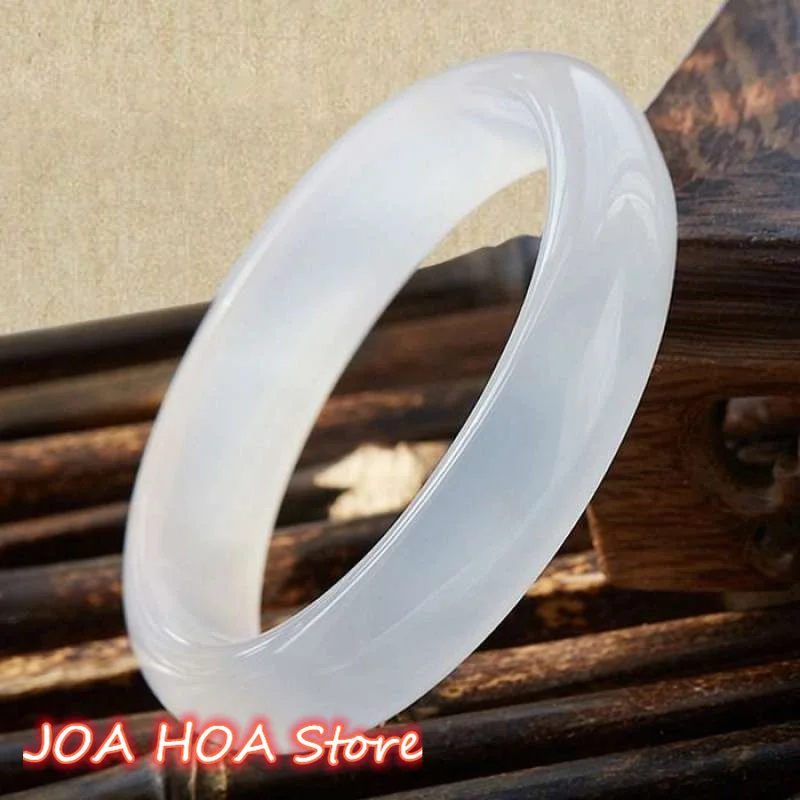 Ice White Chalcedony Jade Agate Bracelet Girl Crystal