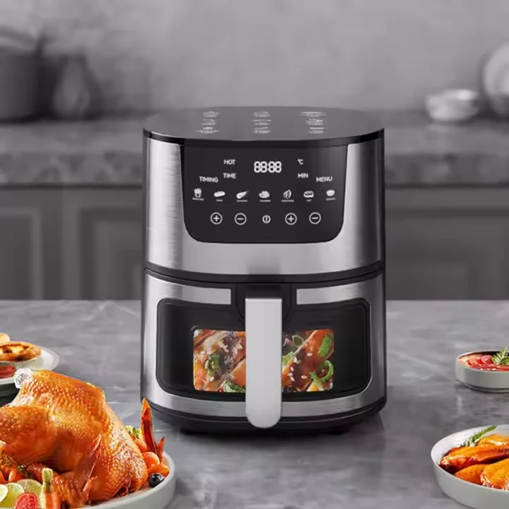 China Professional Grade Stainless Steel Air Fryer Brings Restaurant Quality Cooking Air Fryer Double Elements to Your Home