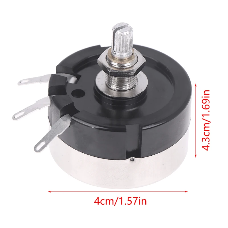 Potentiometer WX200 with High Power 15W Rating, Double-Wire Wound, 8Ω Resistance, and 15mm Shaft Length