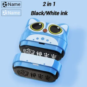 Double Waterproof Layer Name Stamp for children's clothing, Student Personalized Seal, Black and White Ink, Childhood Garden Stamp 11 Main Sales Stamps - №8