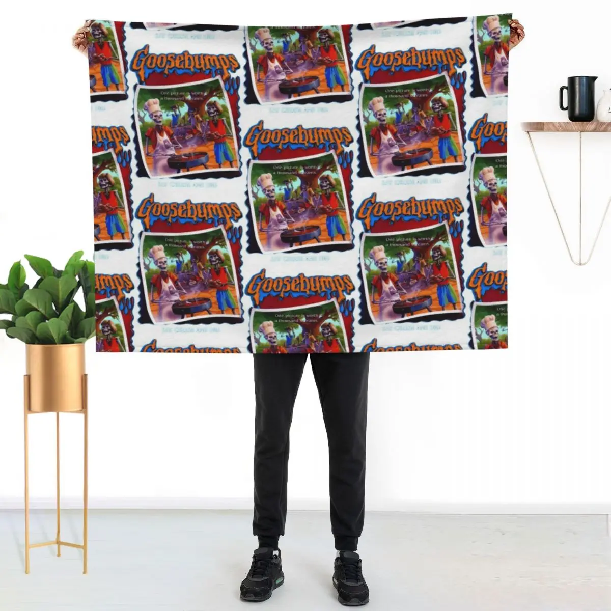 

Goosebumps Say Cheese Throw Blanket Air Conditioner Soft Blanket for Office Home