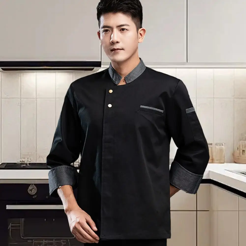 Abrigo de Chef de diseño de malla resistente a las manchas, uniforme de Chef de verano para cocina, panadería, chaqueta transpirable con cuello alto para comida rápida