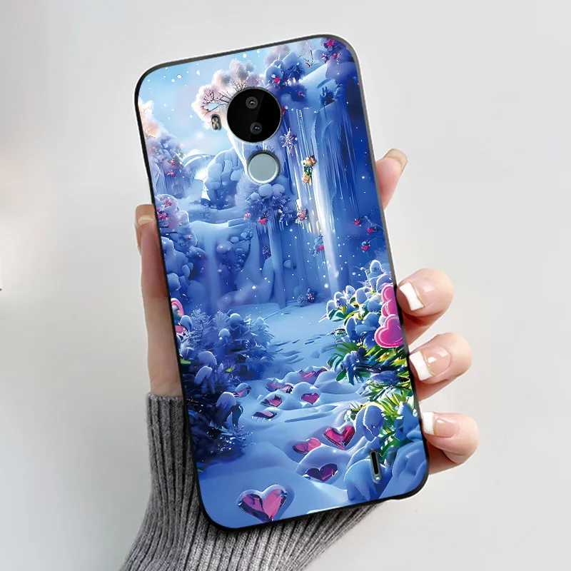 Casing For Nokia C30 Case Cute Cat Cartoon Animals Black Silicone Back Cover For Nokia C30 C 30 NokiaC30 Shockproof Phone Case - view 2