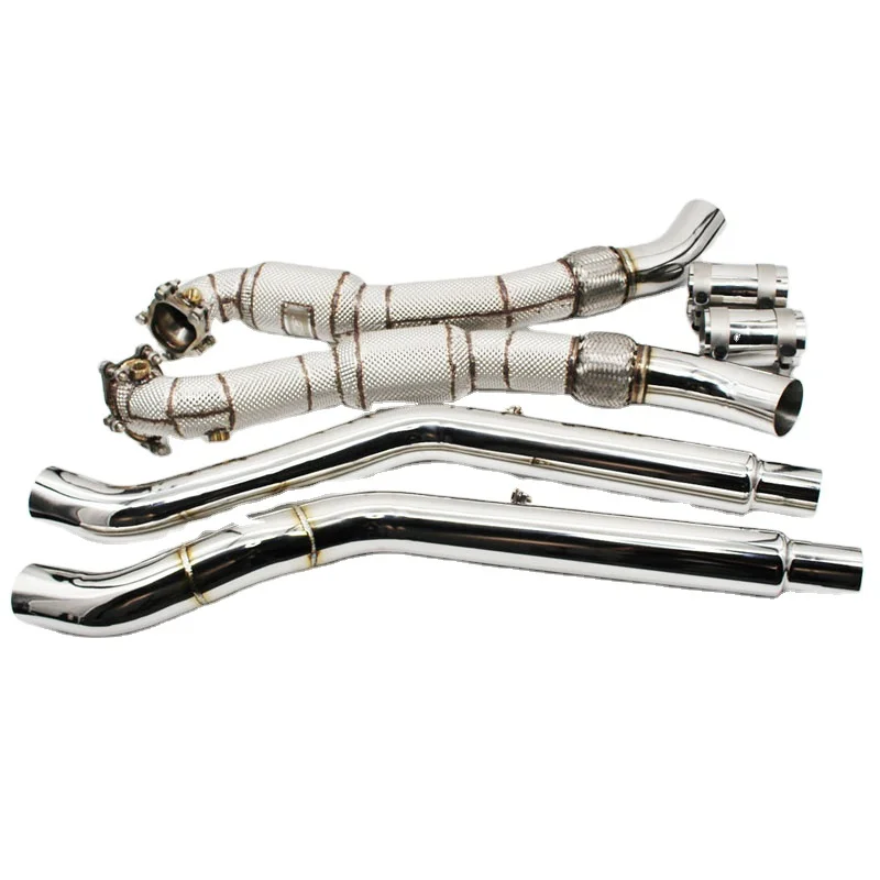 

Head Section High flow Pipes Exhaust Pipes branch downpipe Exhaust Pipe with catalyst for Audi S6/S7 C7 4.0T 2013-2018