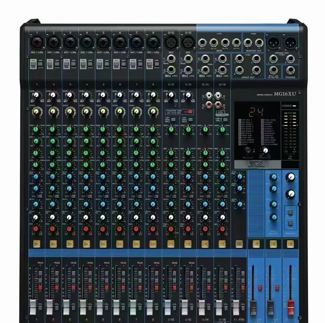 MGXU 10/12/16/20 Channel professional audio mixing console pro audio dj mixer for stage performance sound system Japan NJM4580