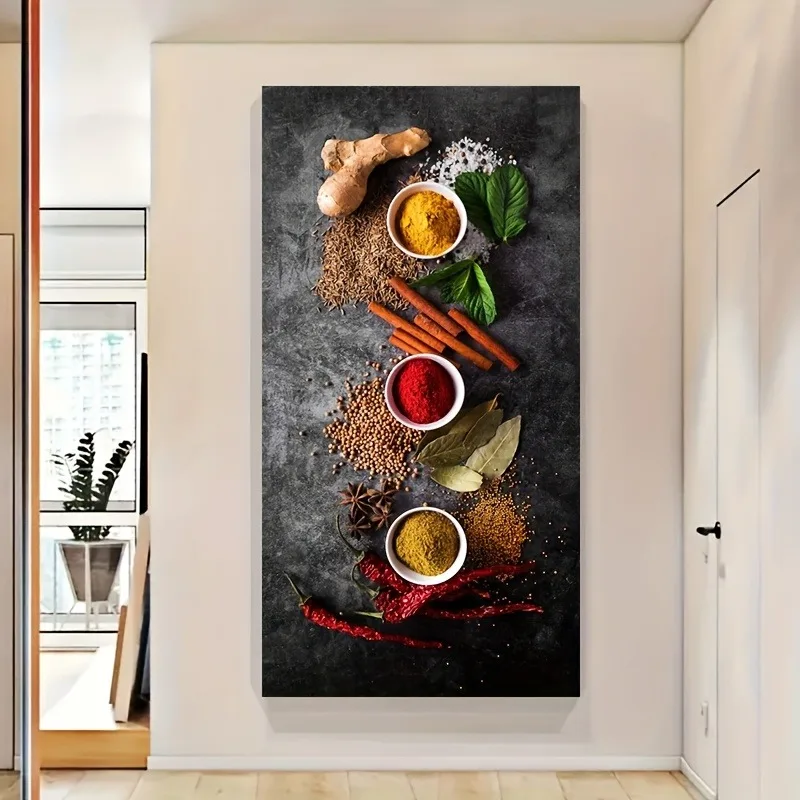 

Large Modern Kitchen Spice Canvas Painting Print, Wall Art Poster, Bedroom Living Room Decoration, Modern Home Decor