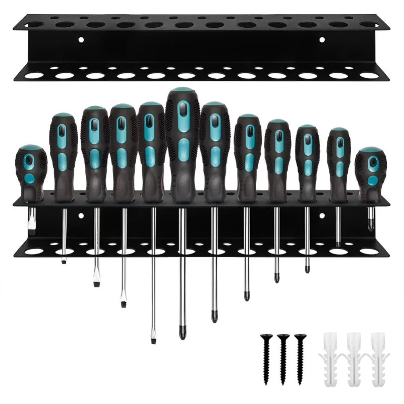 23 حفرة الحائط الأجهزة أداة تخزين الرف ورشة عمل أداة اليد المنظمون مفك البراغي رف أداة رف كماشة حامل أداة