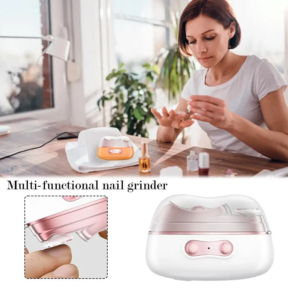 

Электрическая машинка для стрижки ногтей, автоматическая шлифовальная машинка для ногтей со светодиодной подсветкой, инструмент для маникюра для мужчин и женщин