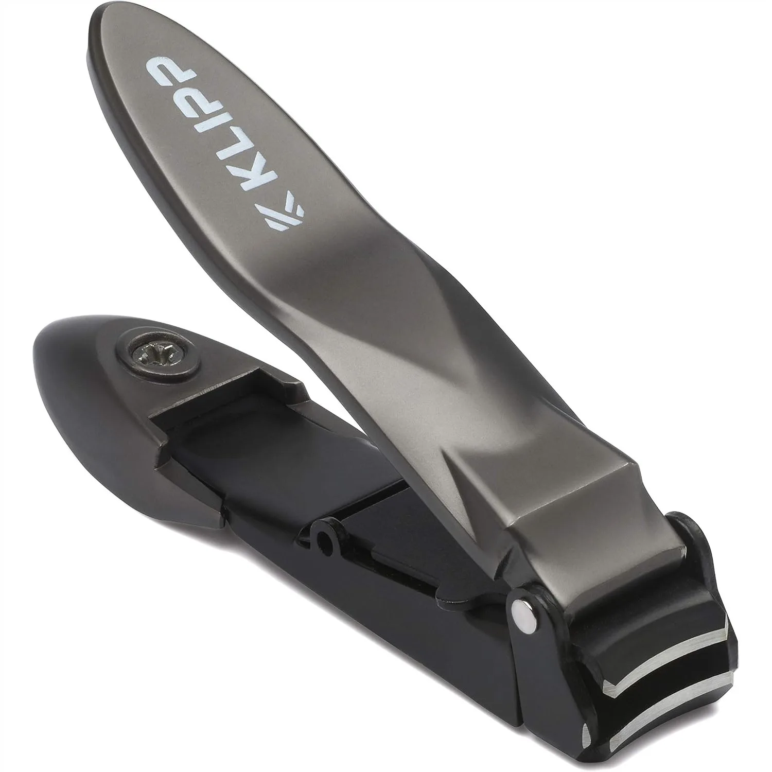 Heavy Duty Nail Clippers for Men with Catcher, Self-Collecting Nail Cutter for Fingernails & Toenails, Ergonomic Grooming Tool