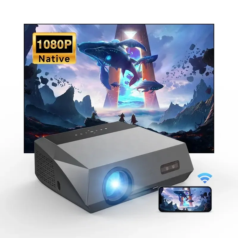 

Smart Android Projector Nice Daytime Light HD 4K 1080P Support for Outdoor Home Cinema & Smart TVs 2G RAM