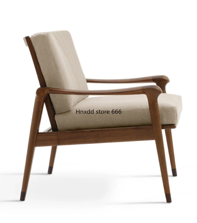

New Chinese sofa chair black walnut leisure size apartment household