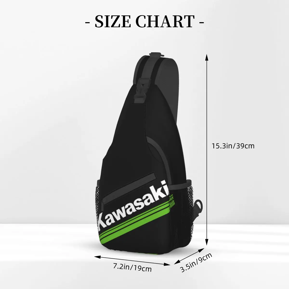 Kawasakis 로고 크로스바디 슬링백 남녀공용 체스트백, 숄더백, 배낭 데이팩, 여행 하이킹 캠핑 팩