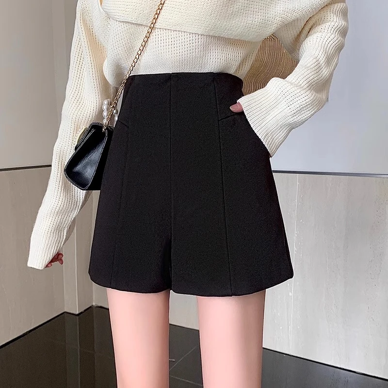 Calças de Terno de Cintura Alta e Pernas Largas para Mulheres, Botas de Outono 2024, Novas Calças Casuais Soltas para o Dia a Dia em Fibra de Poliéster