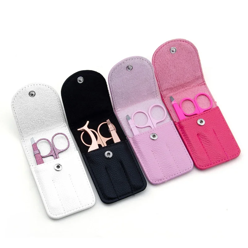 3 pçs pinças de remoção de pêlos de sobrancelha clipe de cílios de aço inoxidável profissional conjunto de pinças de sobrancelha ponta ferramentas de maquiagem