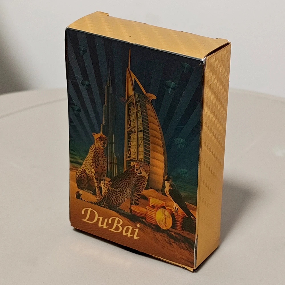 Dubai Collection: 54 Pcs Premium Gold Foil Waterproof Playing Cards 9*6cm - Elegant Arabesque Style Poker Deck