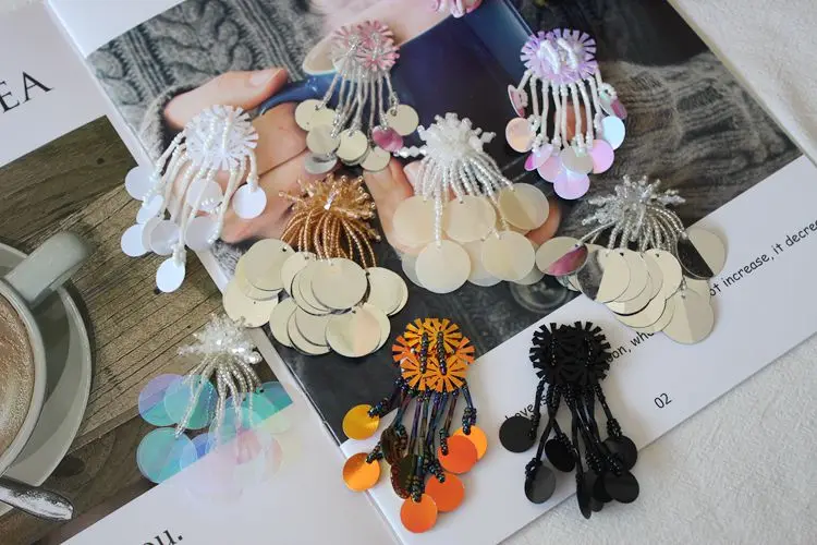 Cekiny noszą koraliki naszywki wiszące wykwintne ubrania dekoracyjne aplikacje DIY sweter woreczki na biżuterię buty i czapki materiały naszywki — zdjęcie 5