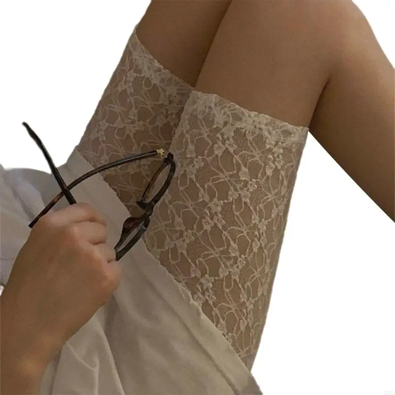 77HE Womens Sexy Elstic Highs Waist Sheer Mesh Shorts Workout Gym See Through Flower Lace Bodycon Short Leggings Tights