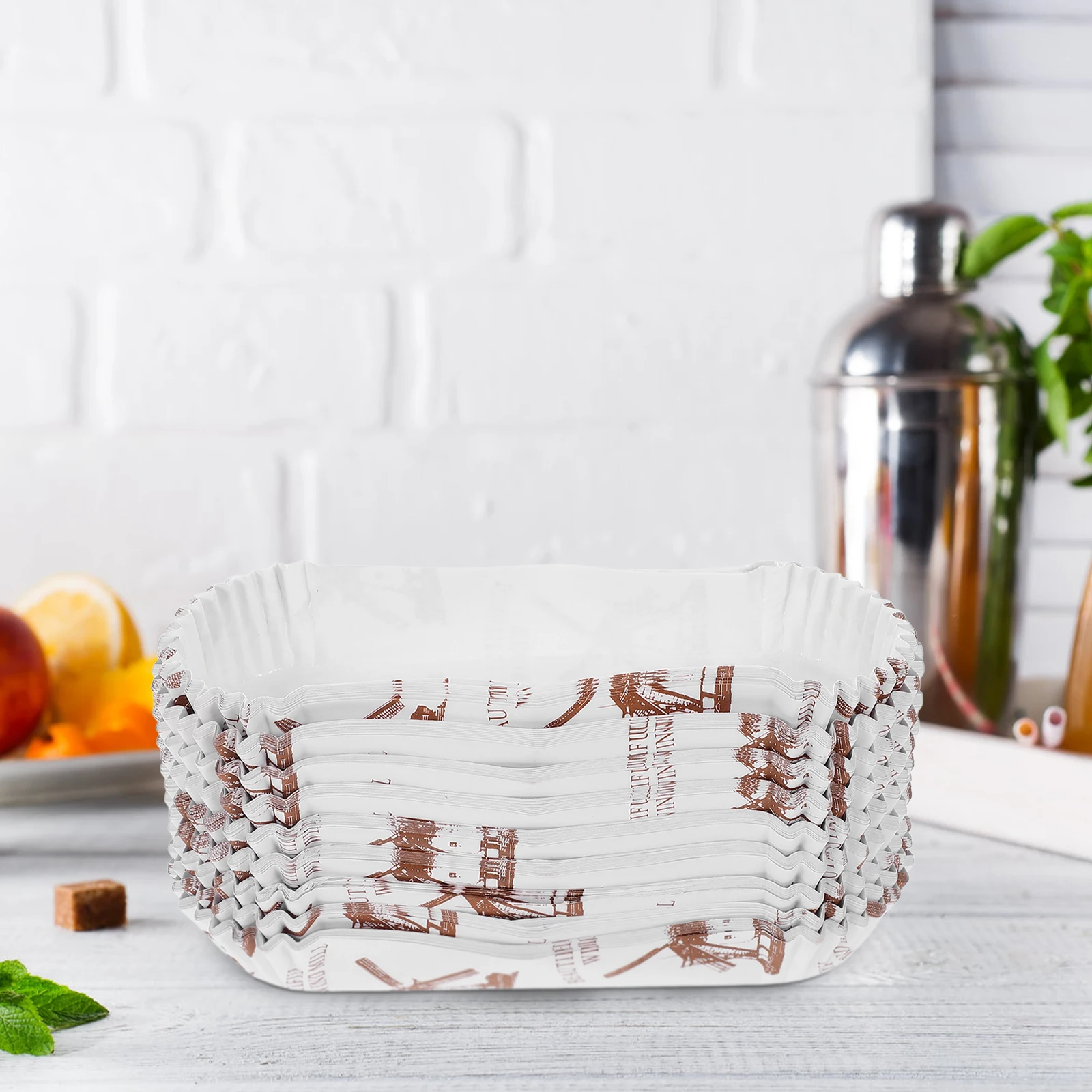 

100pcs Bread Baking Paper Tray Cake Liners Cupcake Cups Disposable Nonstick Heat Resistant Oven Safe Pizza Baking Cups