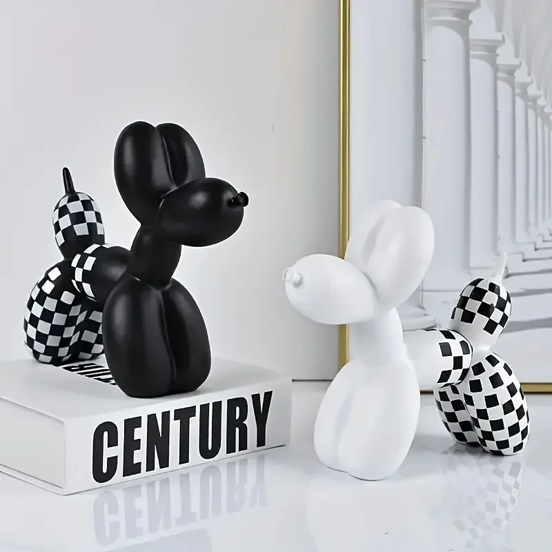 Graffiti Ballonhund Kunststoff-Skulptur Bunte Welpen-Figur Moderne Wohnzimmer-Dekoration Schlafzimmer Tischdekoration – Detail 11