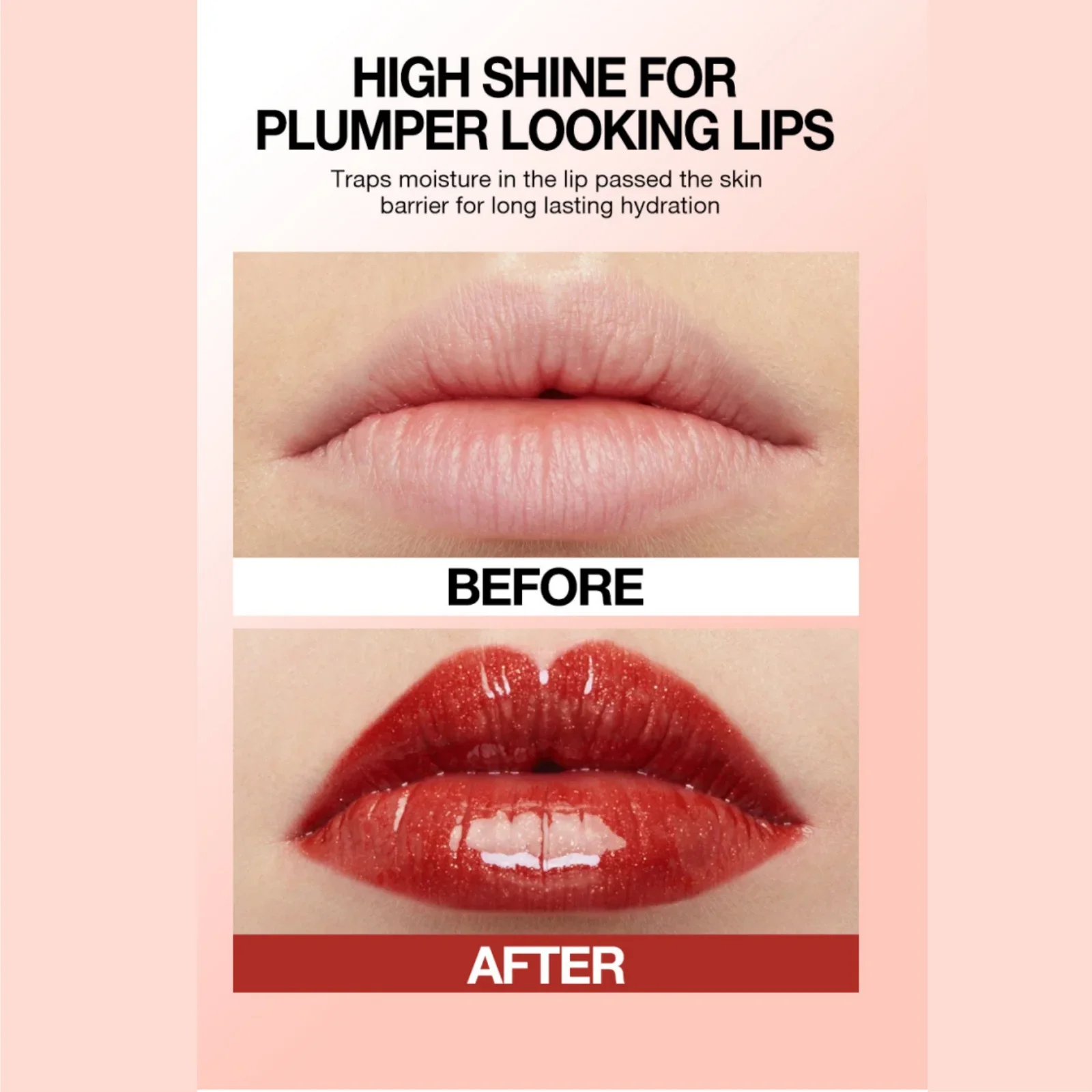 8 Colors Hyaluronic Acid Glitter Lipgloss Moisturizing Non-Stick Cup Natural Nude Lip Tint Long Lasting Lipstick Cosmetic Makeup