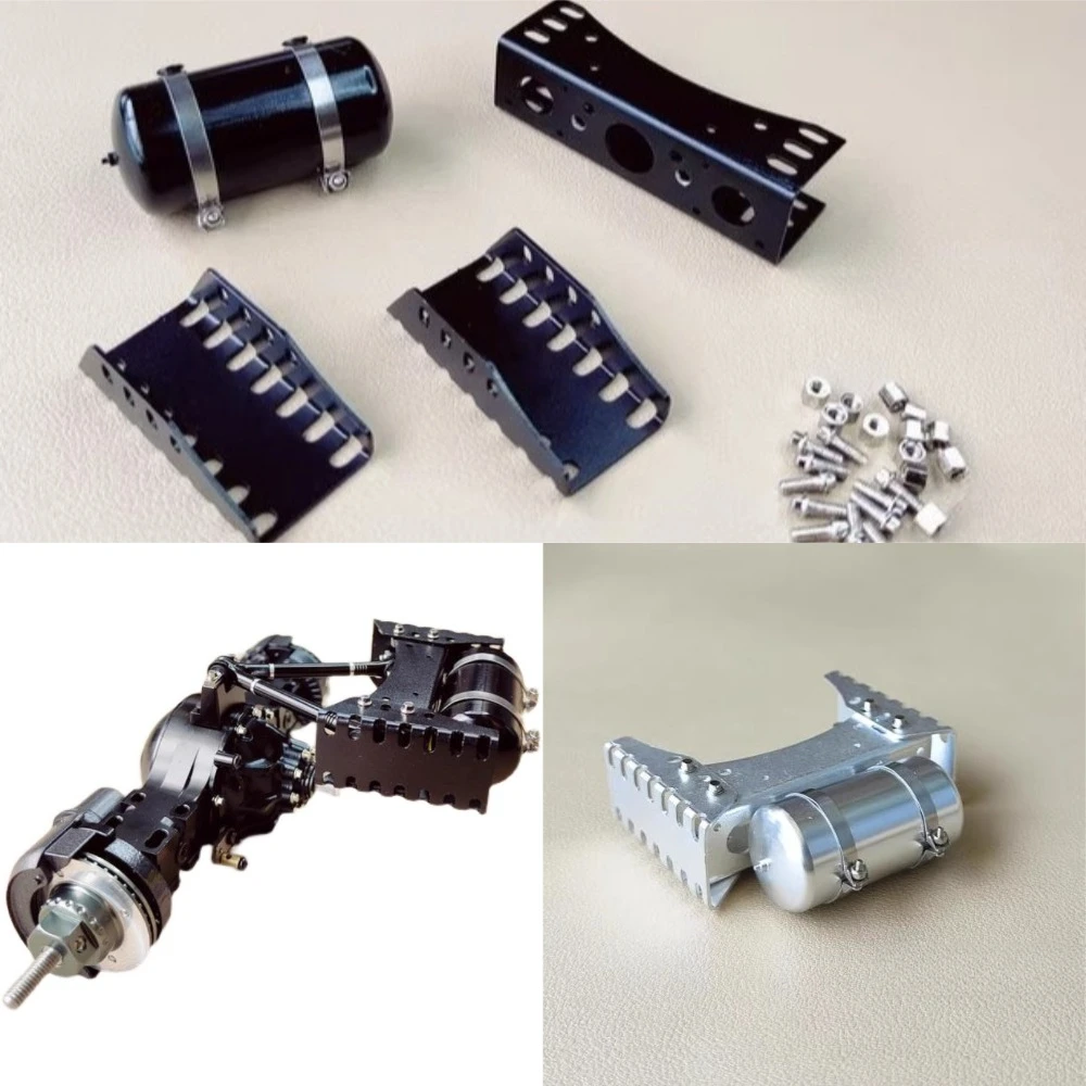 Tanque de almacenamiento de Gas con varilla de enchufe en V central de eje de un solo haz de Metal para camión Tamiya RC 1/14, volquete de remolque Scania Benz Actros Volvo MAN