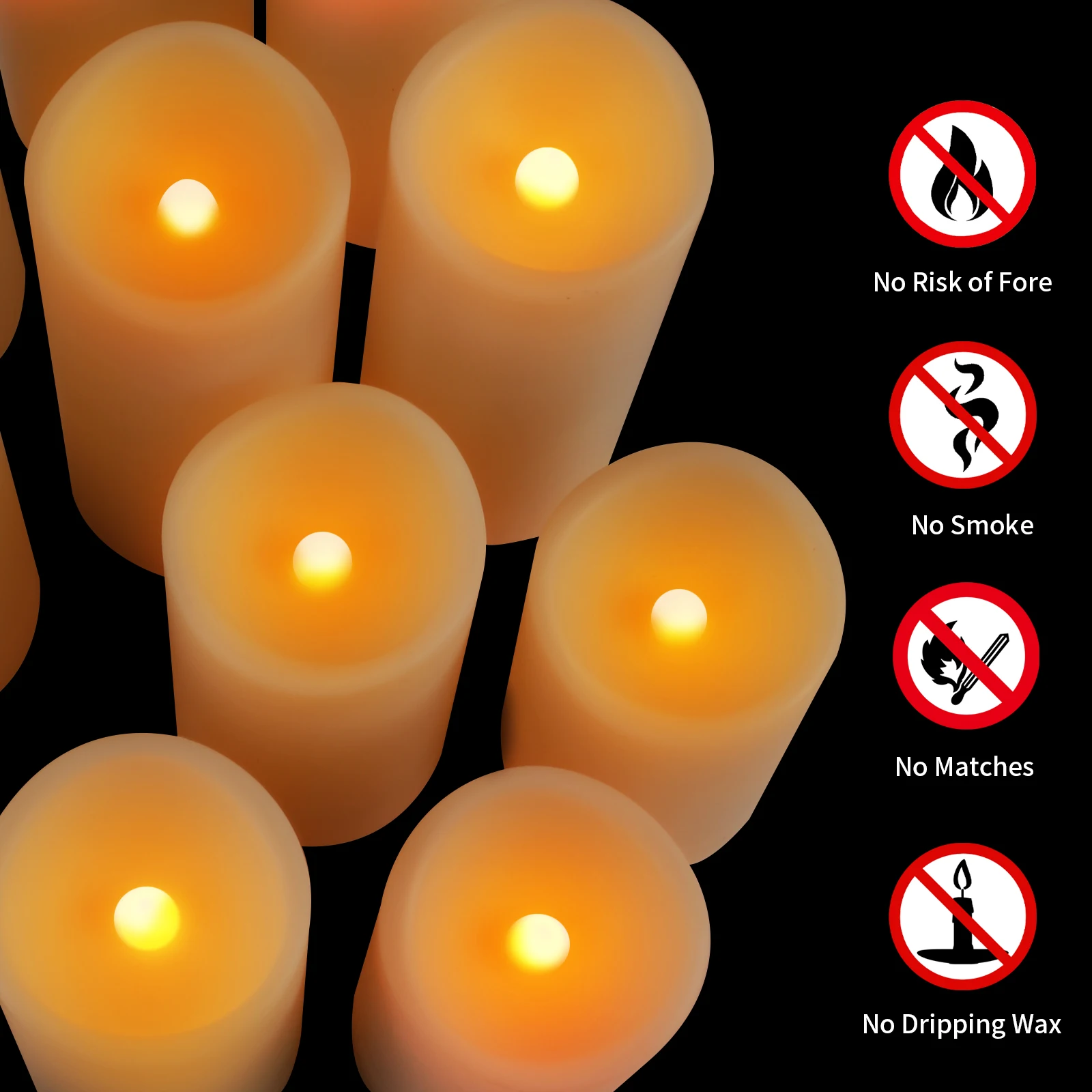 12pcs Pack  LED Flameless Candle with Remote Control Flickering Tea Light Candles Battery Operated for Home/Wedding Decoration