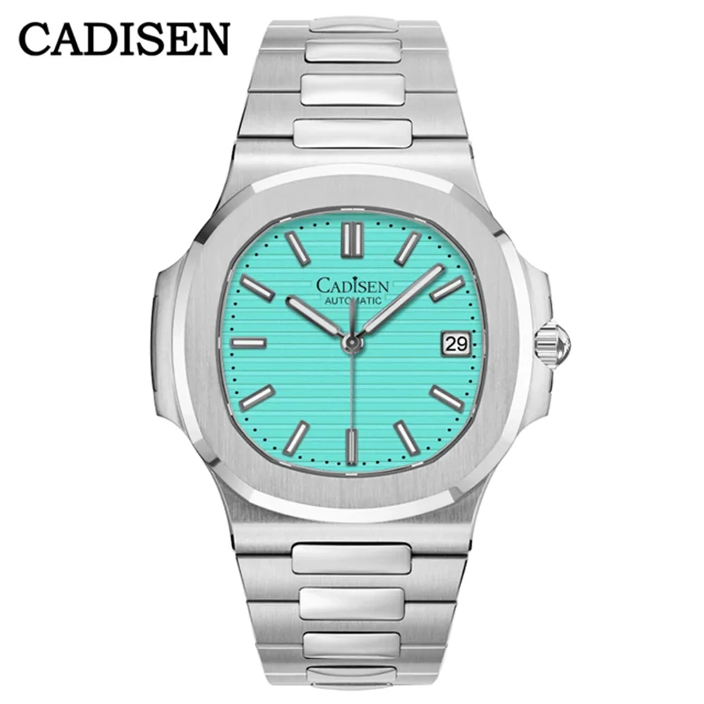 

CADISEN Men Watch Top Brand Luxury Mechanical Watch Male 100M Waterproof Japan NH35A Automatic Sapphire Wrist Watch Blue Clock