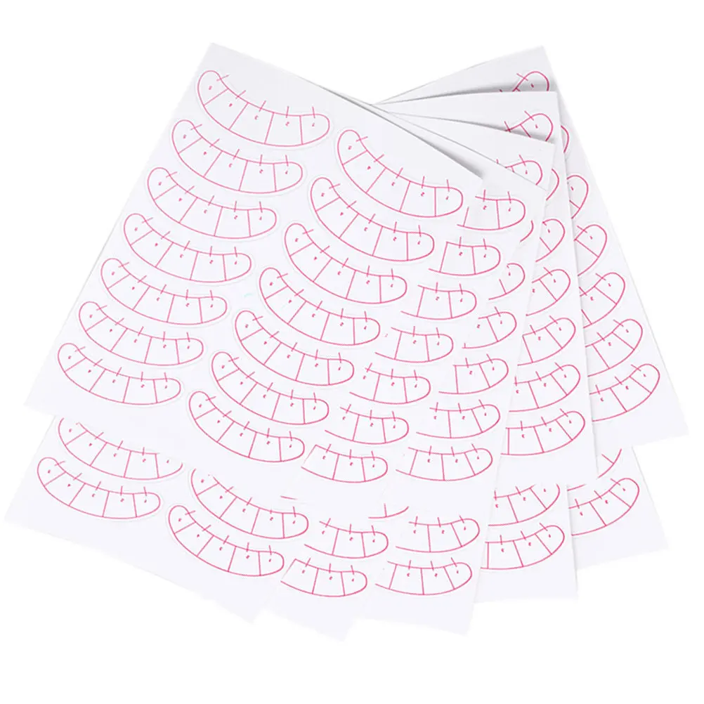 10Sheets Eyelashes Practice Paper Patches Grafted Eyelashes Sticker Eyelash Extension Tool Separate Upper Lower Lashes