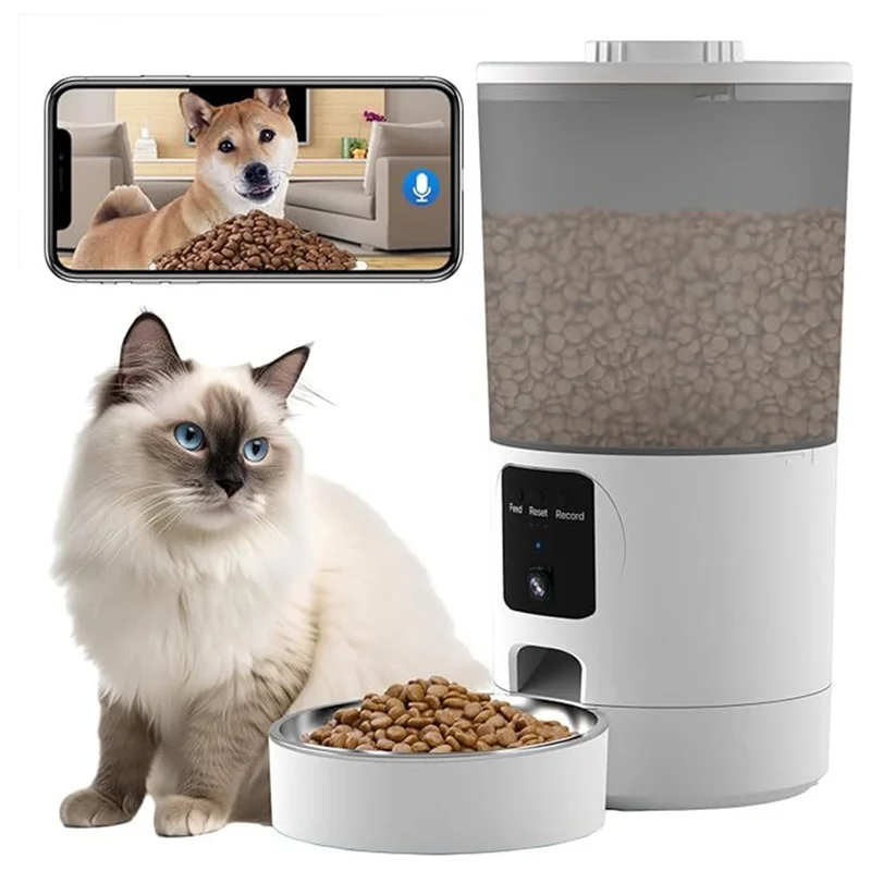 

AB34-6L Auto Pet Feeder With Wide 140° Viewing Angle, Simple Detach & Clean Design For Pets US Plug