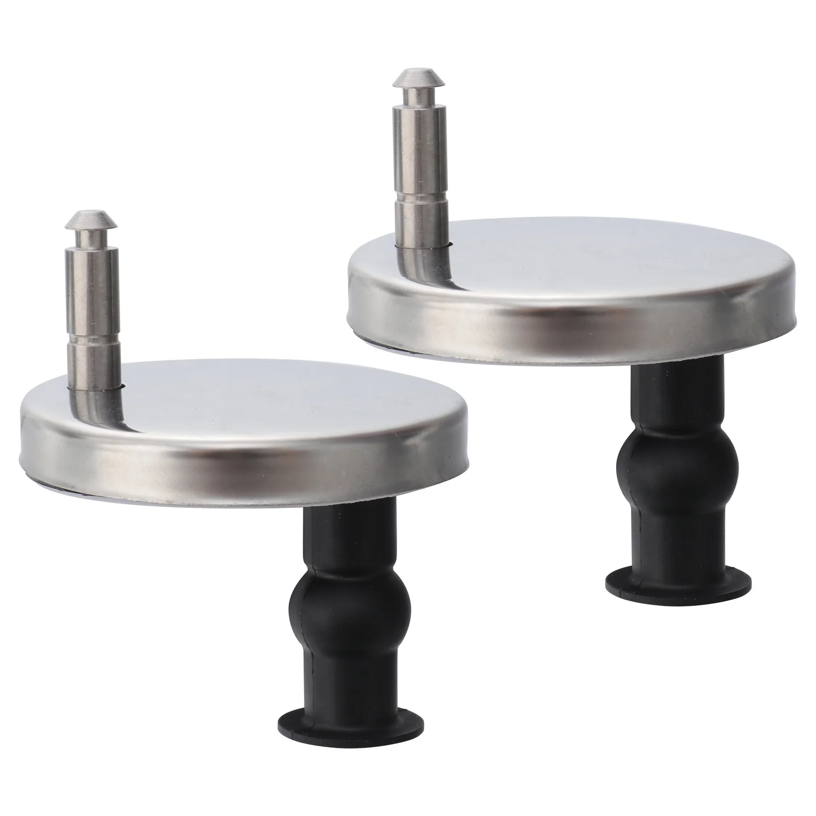 2 قطعة مقعد المرحاض تحديد الفولاذ المقاوم للصدأ المطاط ثقب أعمى تركيبات حزمة سهلة استبدال تحديد للمفصلات القياسية العودة إلى الحائط