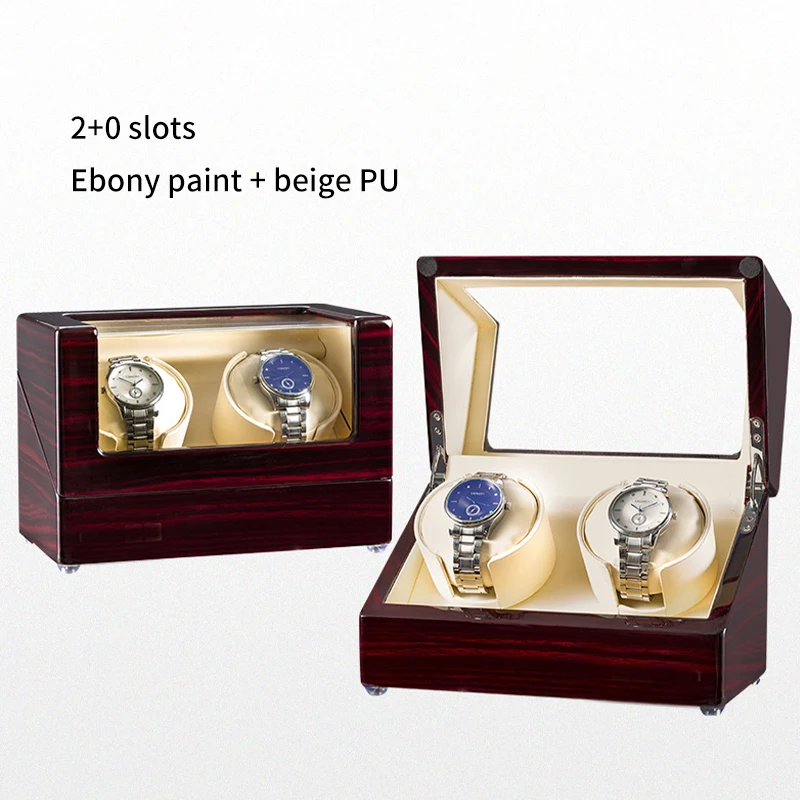 Watch Winders for Automatic Watches Unique Leather Automatic Winder with Double Flexible Plush Universal Pillow for Lady and Man