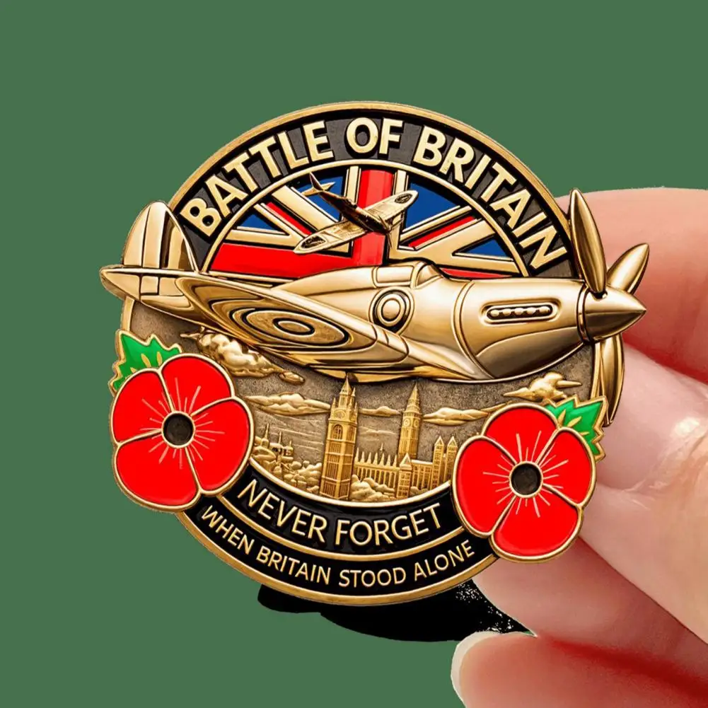 Battle of Britain Commemorative Badge 1940-2024 Battle of Britain Never Forget Collection Coin Alloy Soldiers Keepsake Medal