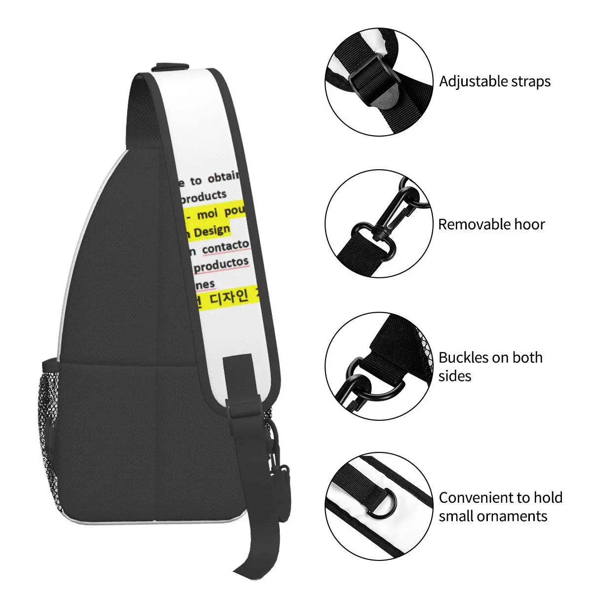 Customized Sling Backpack Sling Bag Hiking Travel Chest Bag Daypack Men'S Fashion Crossbody Backpack Shoulder Bag Pouch