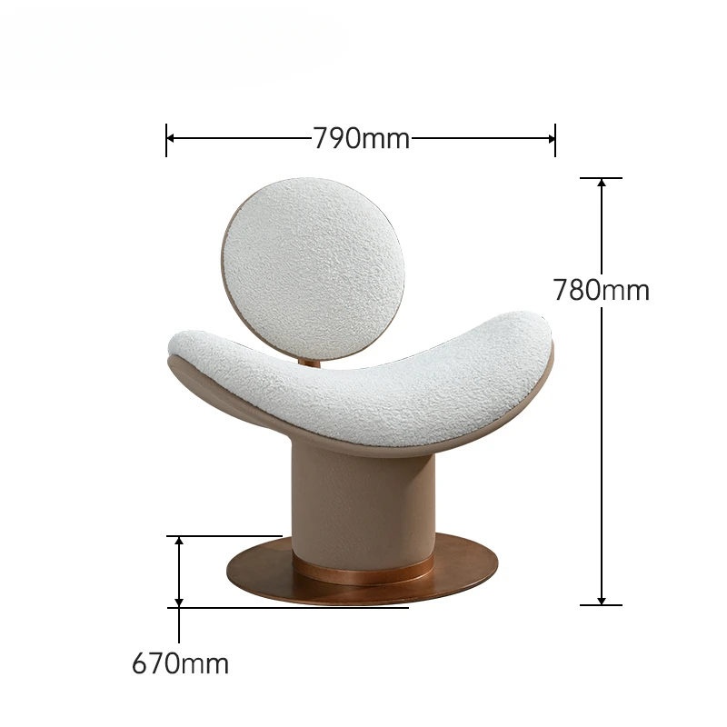 #High Standard lambswool Low Seat Metal Chair with inner frame for Living Room, Apartment, Hotel lobby, Banquet