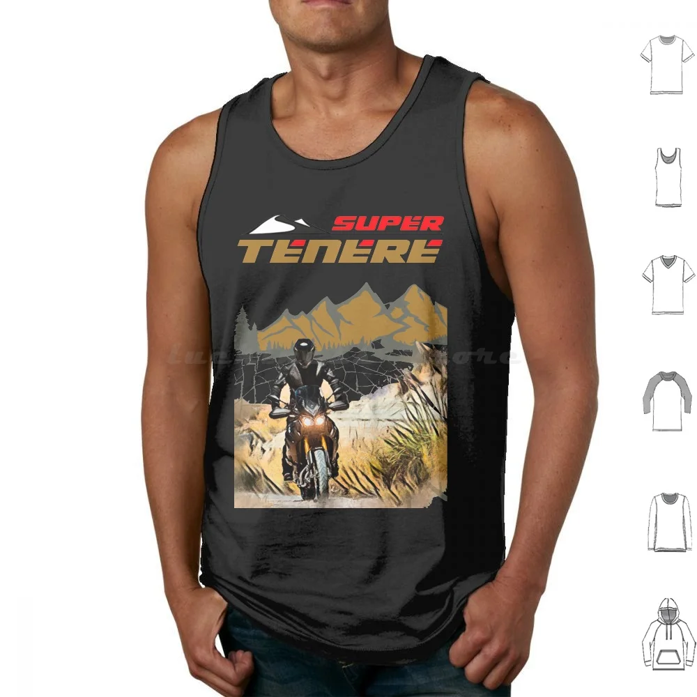 Super Ténéré 1200 Xt 1200 Z Camisetas sin mangas de algodón estampado motocicletas Big Trail Moto Moto Adventure Bikers Motoarte