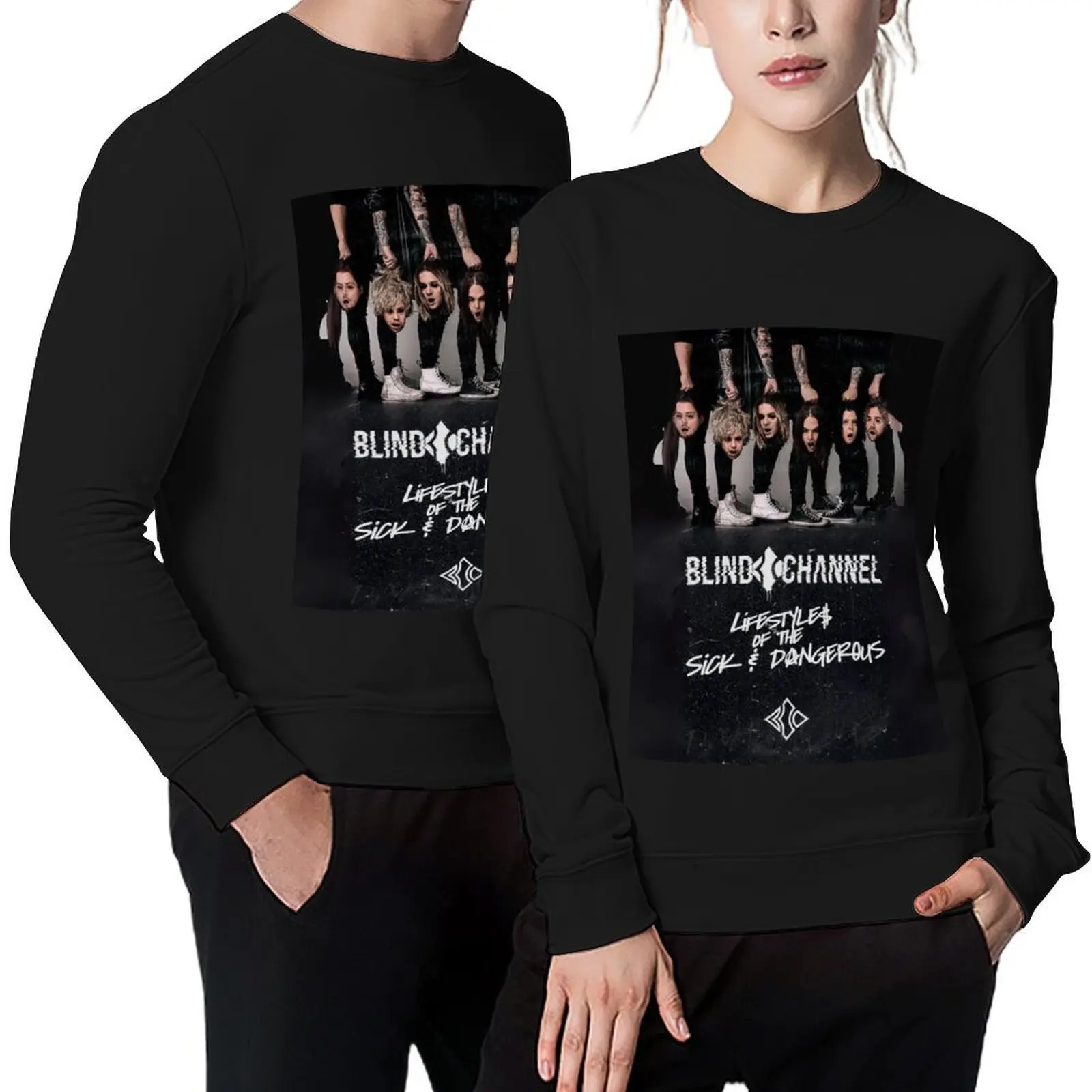 

Blind Channel Pullover men's winter sweater men's sweat-shirt set fashion men male clothes aesthetic sweatshirts