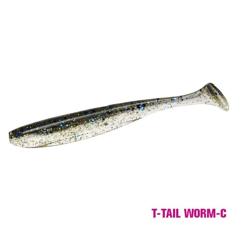 TSURINOYA NIEUWE MAAT 100mm 120mm T Staart Worm Zacht Kunstaas Gemakkelijk Shiner Kunstmatige Zacht Aas Geur Toegevoegd voor Bass Fishing Wobblers