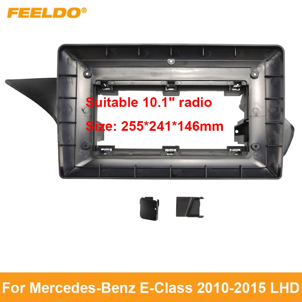 

FEELDO Car Audio 10.1" Big Screen Head Unit Dash Fascia Panel Frame Kit Adapter For Mercedes-Benz E-Class (LHD,10-15) Dash Frame