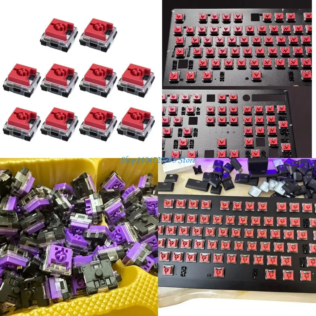 

Y2GD 10Pcs Automatically Assembled Low Shafts Switches 2.8mm Total Strokes for DeathStalker V2 Gaming Keyboards