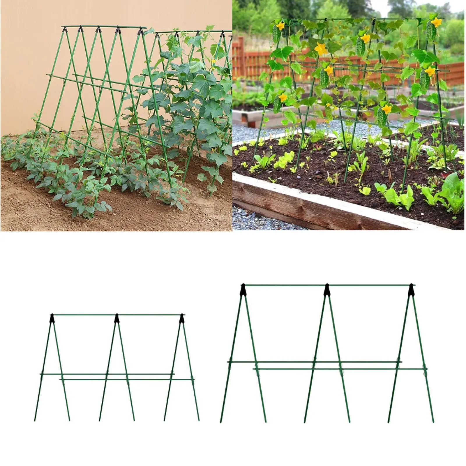 

Cucumber Trellis Garden Trellis Easy to Install Plant Grow Support Garden Stakes for Vertical Climbing Plants Indoor Outside
