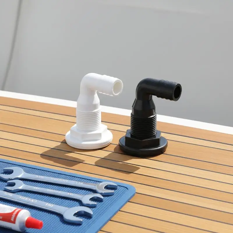 90 Degree Marine Drainage Outlet Yacht Bilge Drainage Outlet Deck Drain Hose Pipe Elbow Bilge Pump Drain Thru Hull Fitting