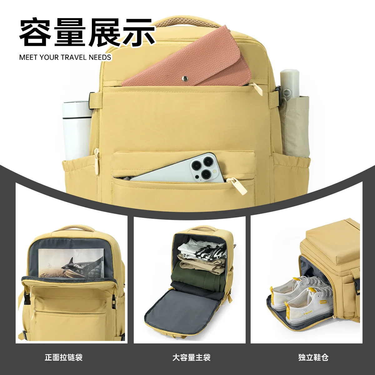 Tavel Backpack Airline Approved Easyjet Wizz Air Large Capacity, Lightweight, Short Distance Business Travel Computer Backpack