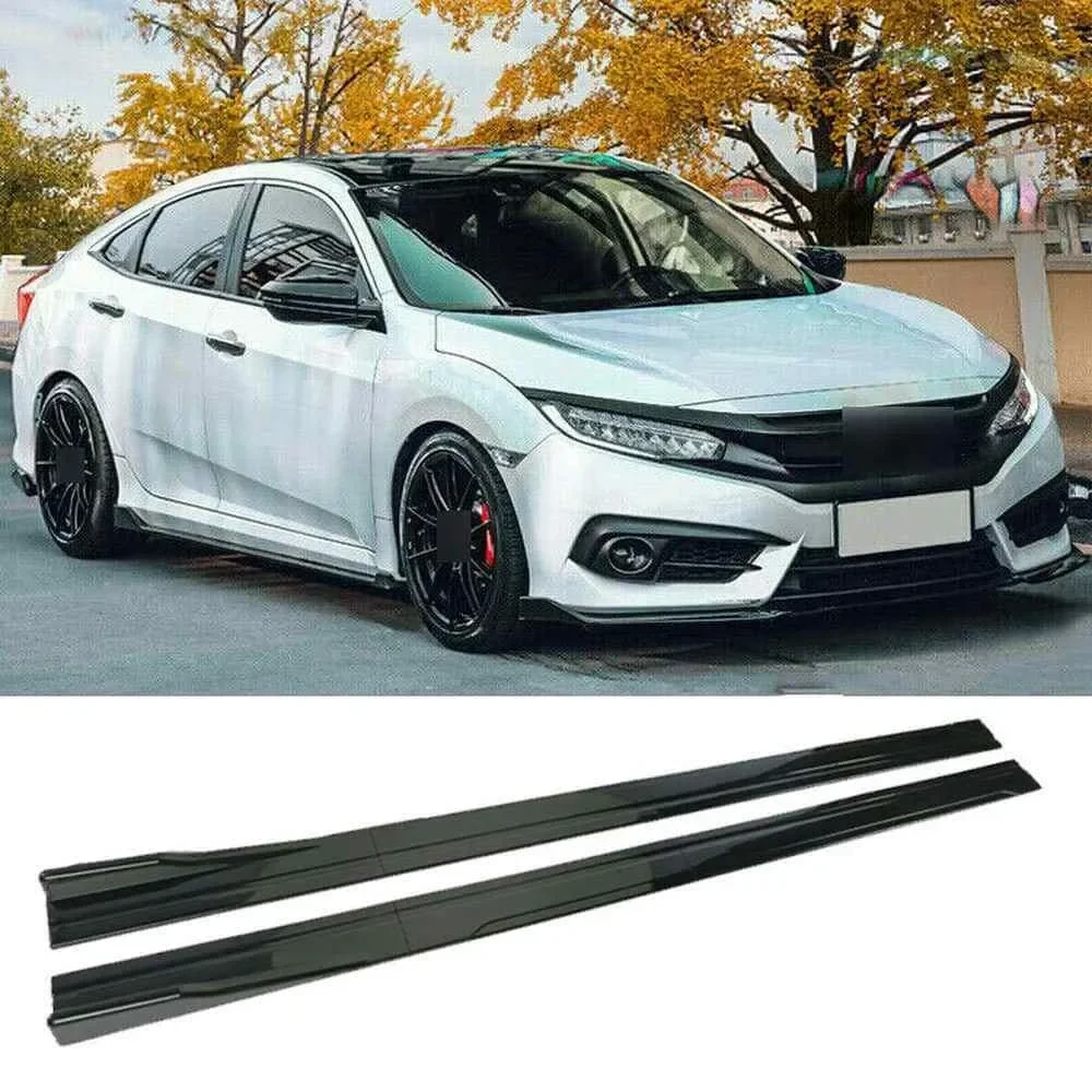 

For Kia K5 2020-2024 Car Side Skirts Extensions Body Kit Glossy Black PP US United States