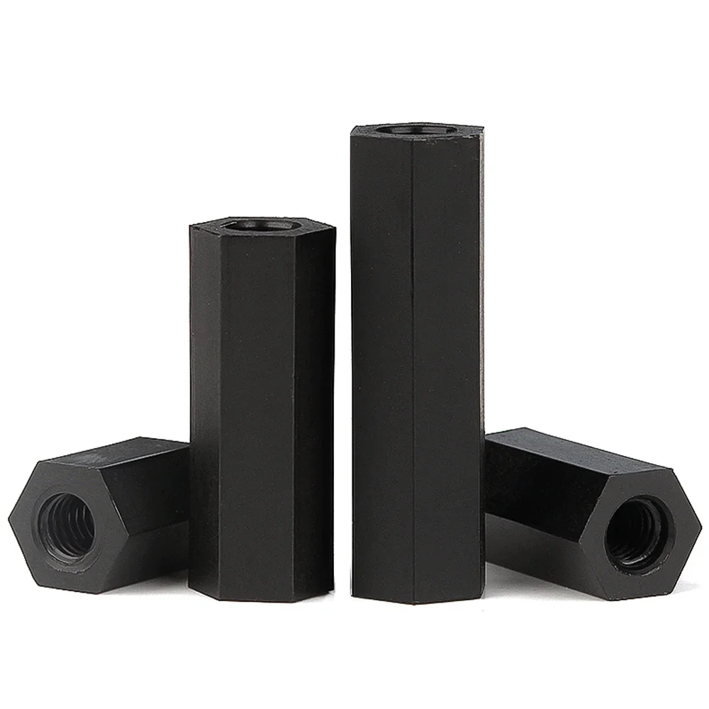 10/20/50Pcs M2 M2.5 M3 M4 M5 Nylon Hex Female to Female Standoff Black/White Nylon Plastic Hexagon Thread PCB Motherboard Spacer
