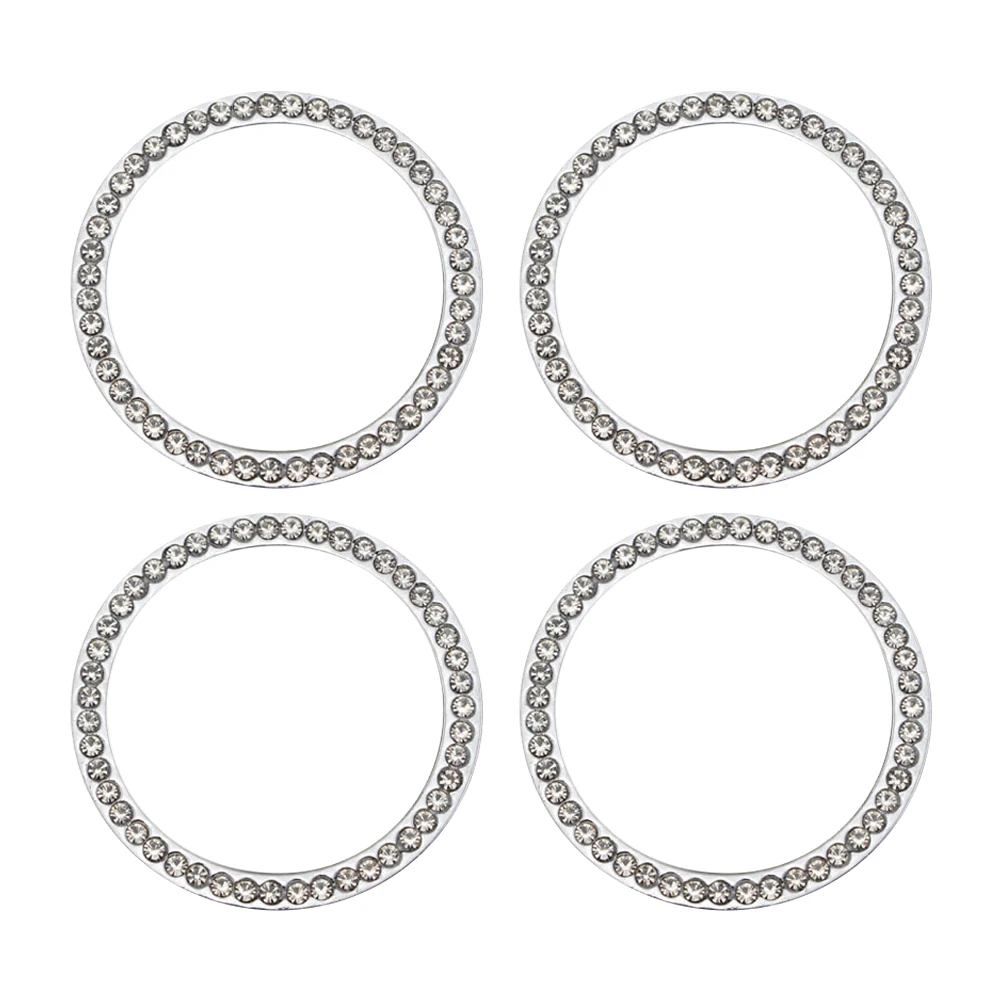 

4 Pcs Ignition Start Ring Decoration Sticker Cars Button Cap Automatic Starter Key