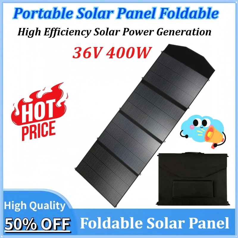 

New 36V 400W Portable Solar Panel Foldable Solar Panel Power Backup 36V Output Solar Charger for Power Station Off Grid Outdoor