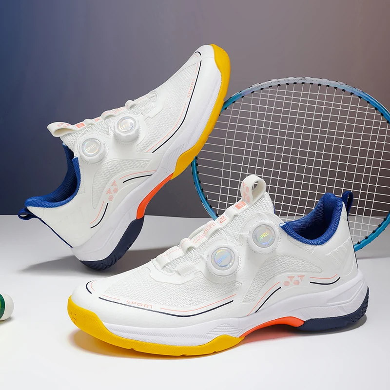 

New Men's Badminton Shoes Women's Non Slip Tennis Shoes Colorful Soles Training Specific Sports Shoe Breathable Outdoor Sneakers