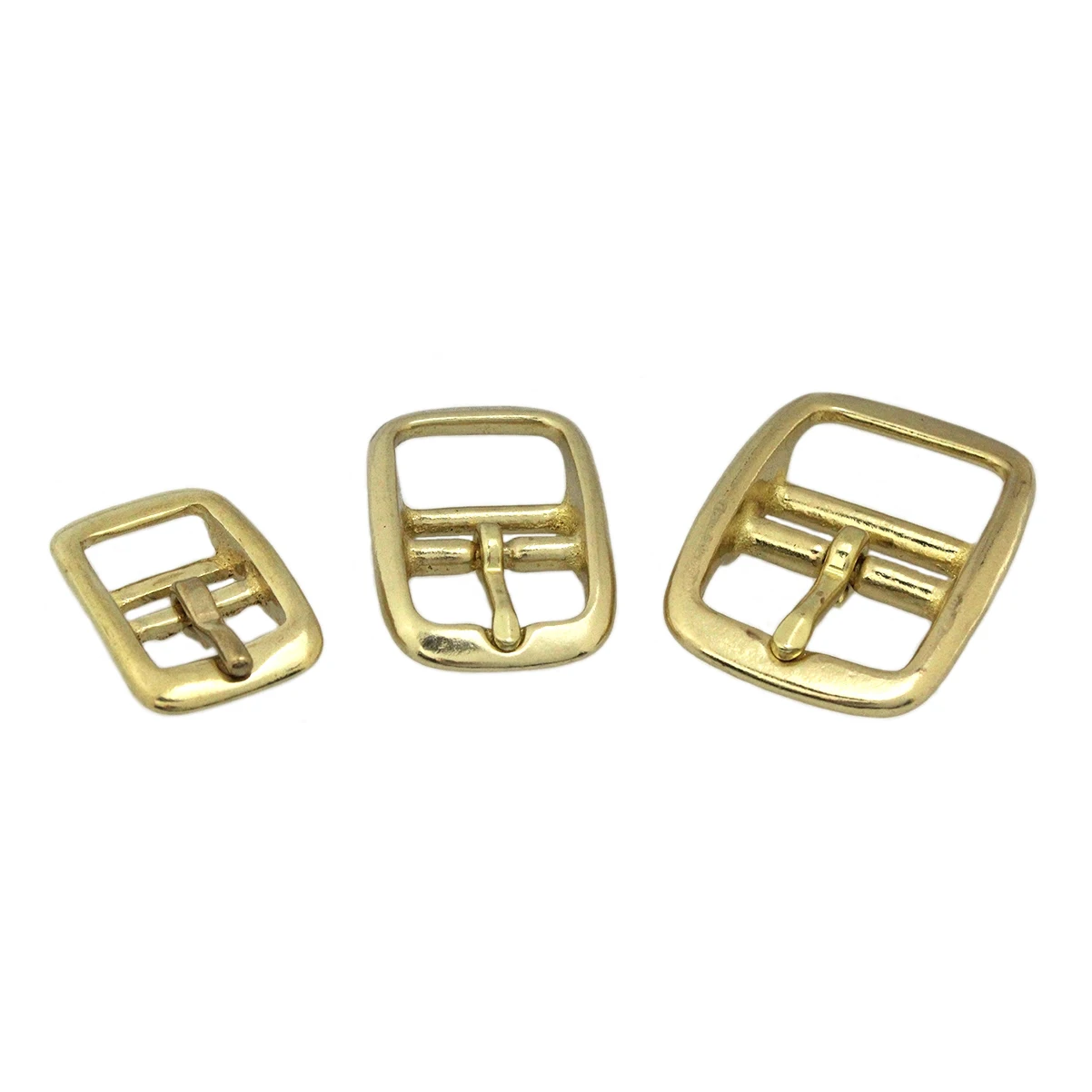 1pcs Solid Brass Belt Buckle Middle Center Bar Single Pin Belt Buckle Leather Craft Strap Belt 15mm/ 20mm/ 25mm