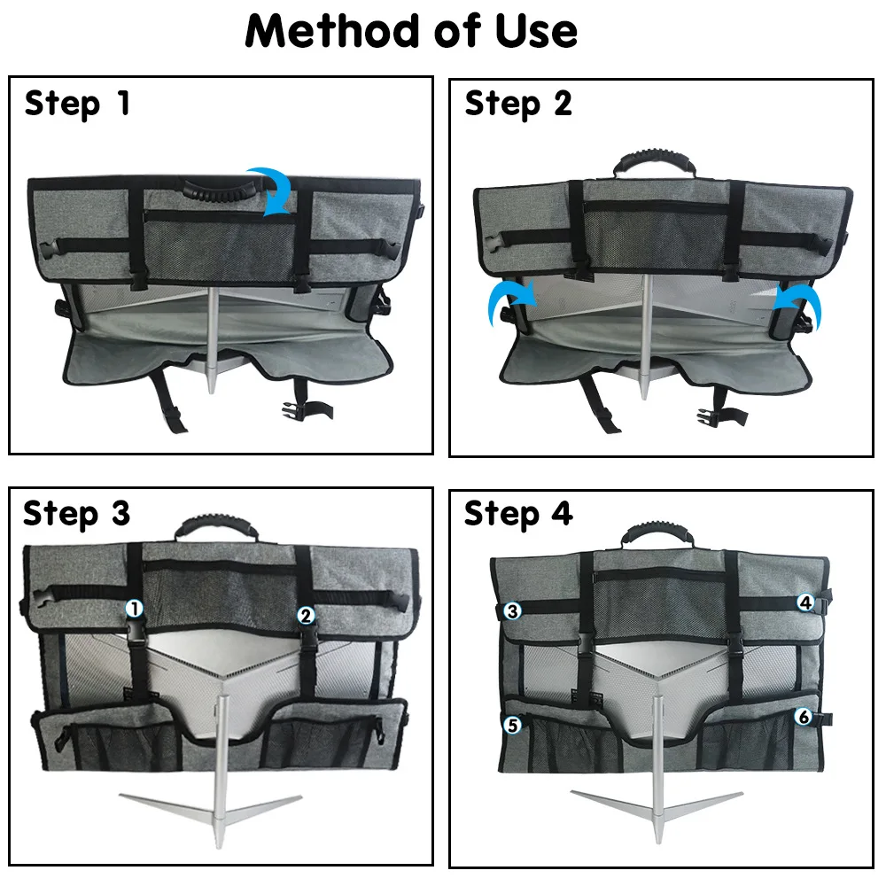 Imagem -06 - Mala de Viagem para Computador Proteção Total Proteção contra Poeira Acolchoada Monitor de Proteção para Desktop Imac Trabalho 27 Tela