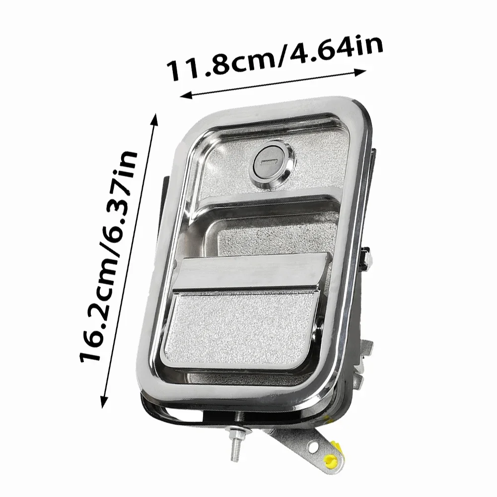 Exterior Door Handle Right Passenger Truck Door Replacement Fits 2000-2011 Models Includes Key Cylinder Silver